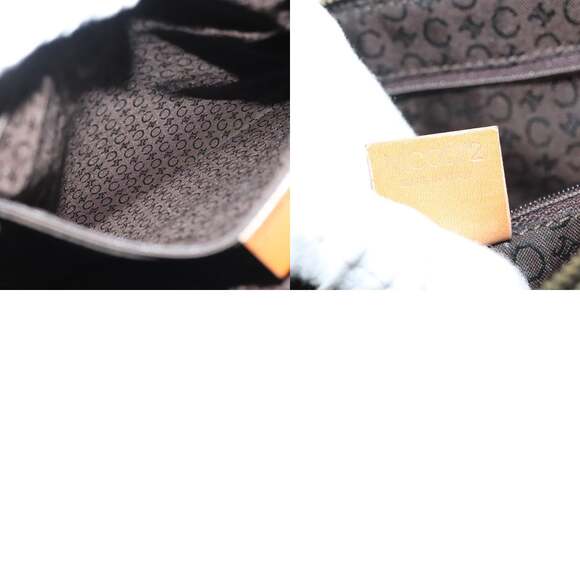 CELINE C Macadam Canvas Shoulder Bag Suede Brown Gold - Picture 13 of 13